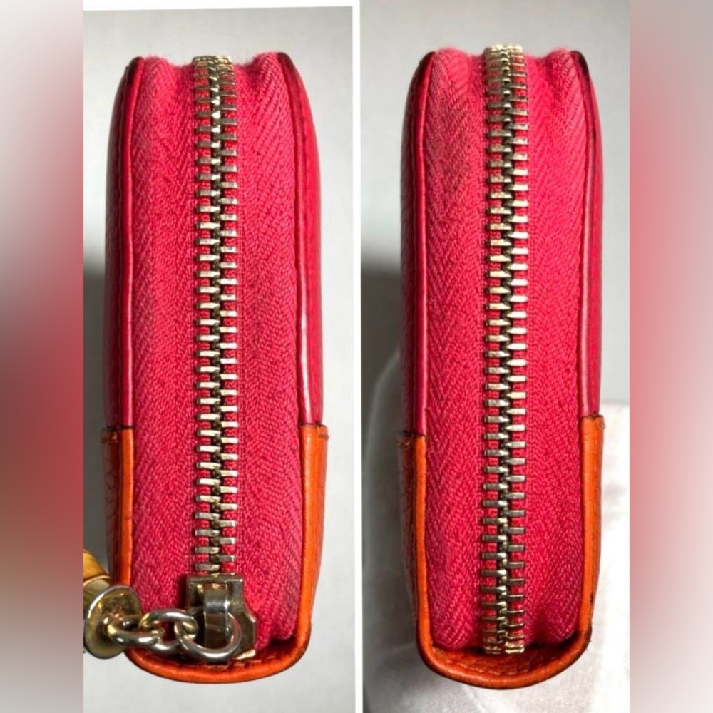 Gucci Vibrant Red and Orange Leather Wallet - Picture 7 of 12